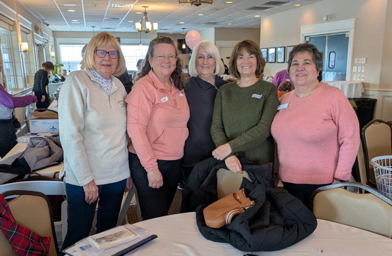 I Support the Girls packing event volunteers from GFWC Women’s Club of Indian River are (l-r) Cathy Smith, Linda Kroger, Marge Lennon, Patti Williams and Susan Sheldon. SUBMITTED PHOTO